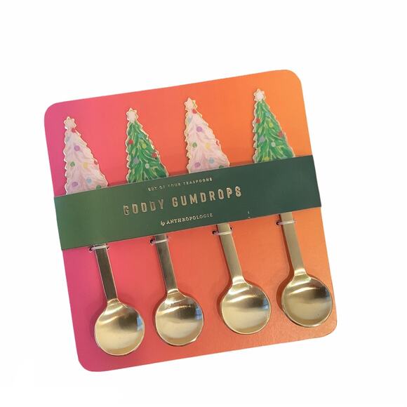 Anthropologie Holiday Tree Teaspoons - Picture 1 of 4